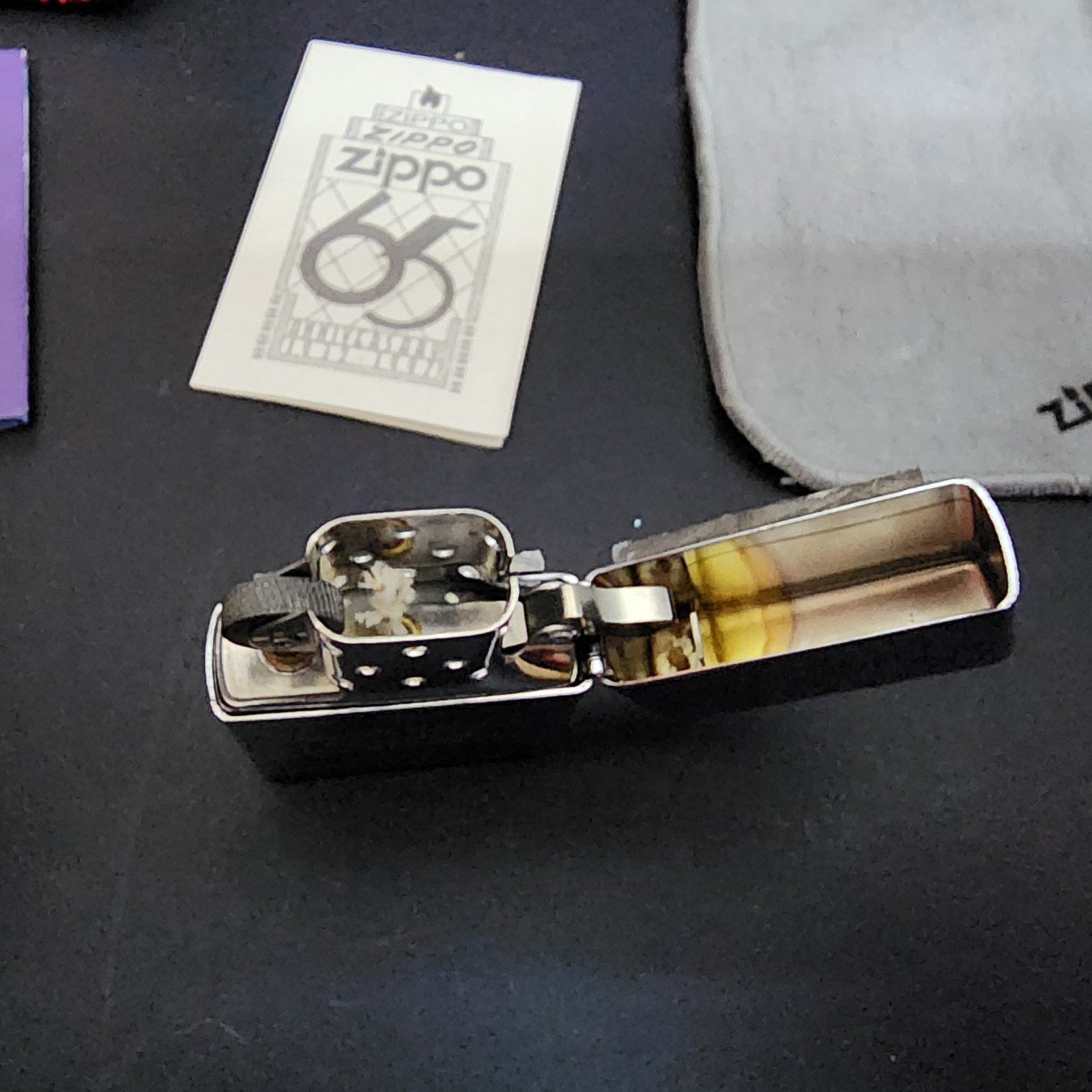 VINTAGE 1997 65th ANNIVERSARY EMPLOYEE ONLY ZIPPO LIGHTER MIB RARE 1 OF 1365!