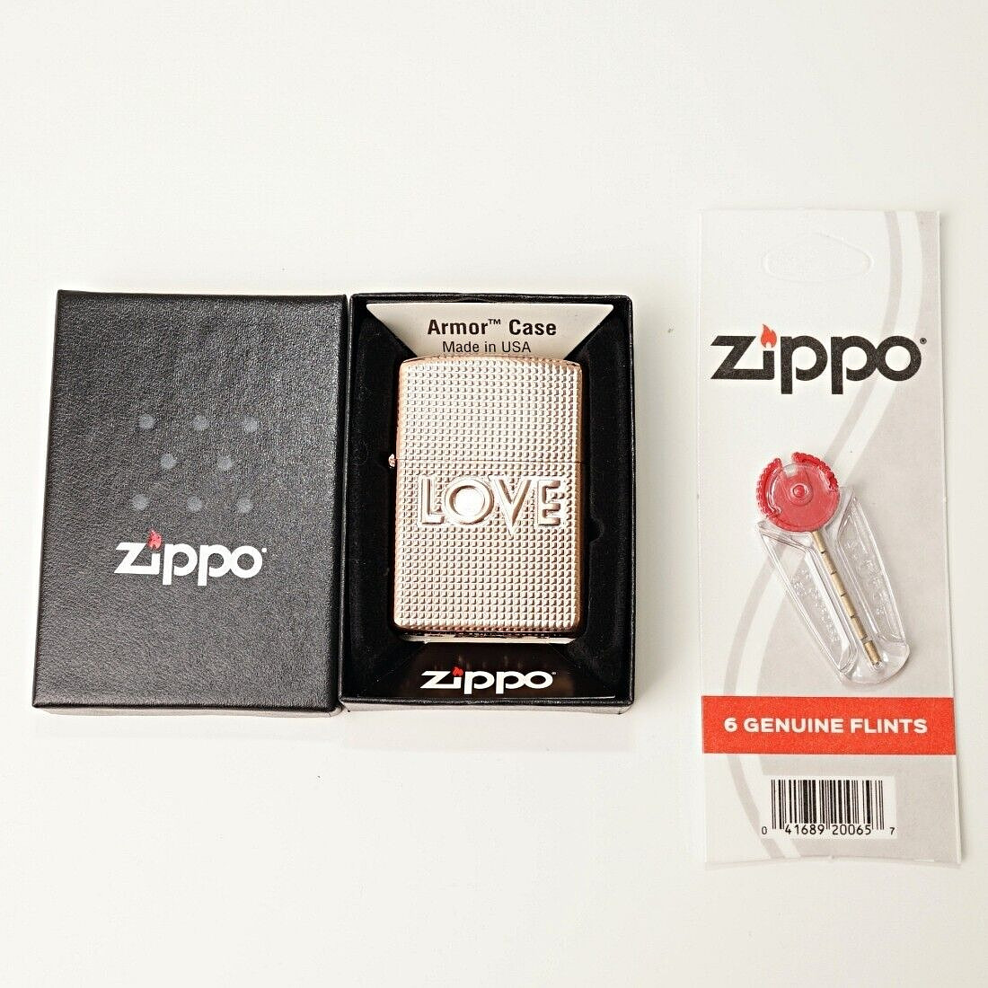 Zippo Lighter Armor LOVE Rose Gold: Windproof, Korean Exclusive 🔸Tracking🔸