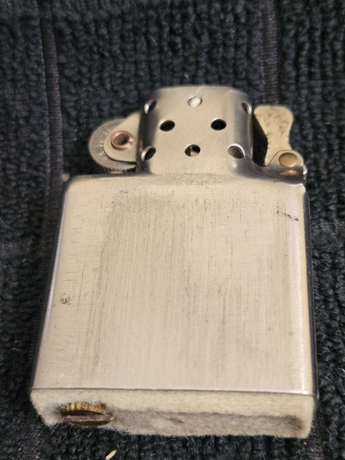 Vintage Brushed CHrome Zippo featuring a Ruritan National emblem – 1959 – used