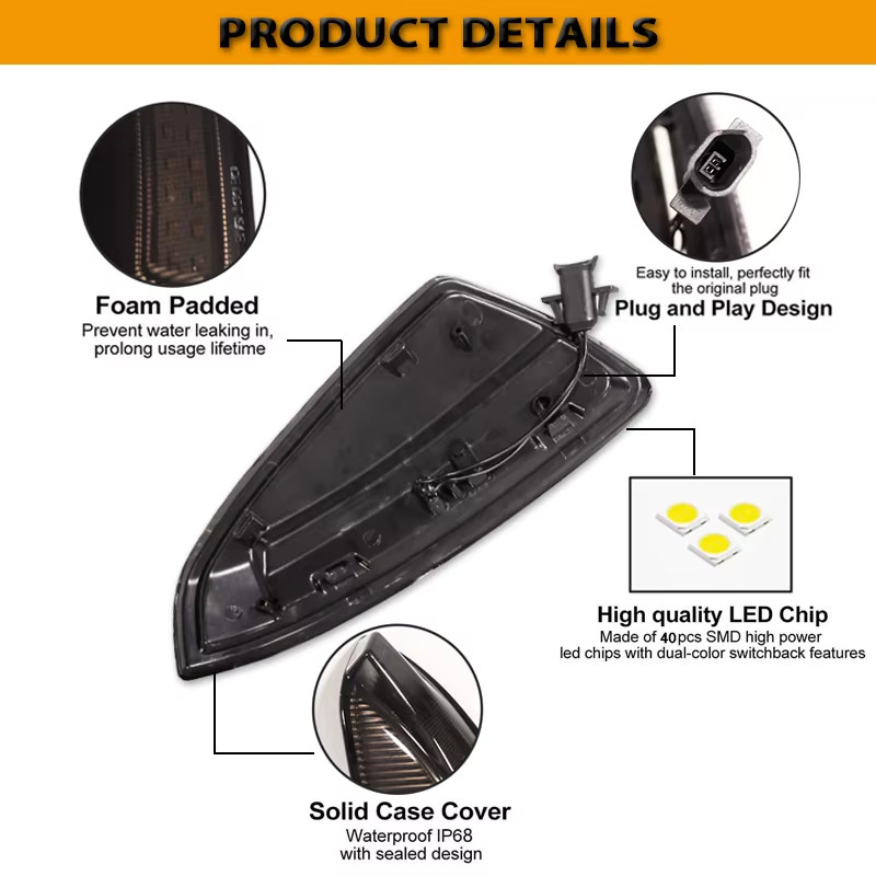 LED Dynamic Turn Signal Light Side Mirror Indicator Blinker For Mercedes Benz C