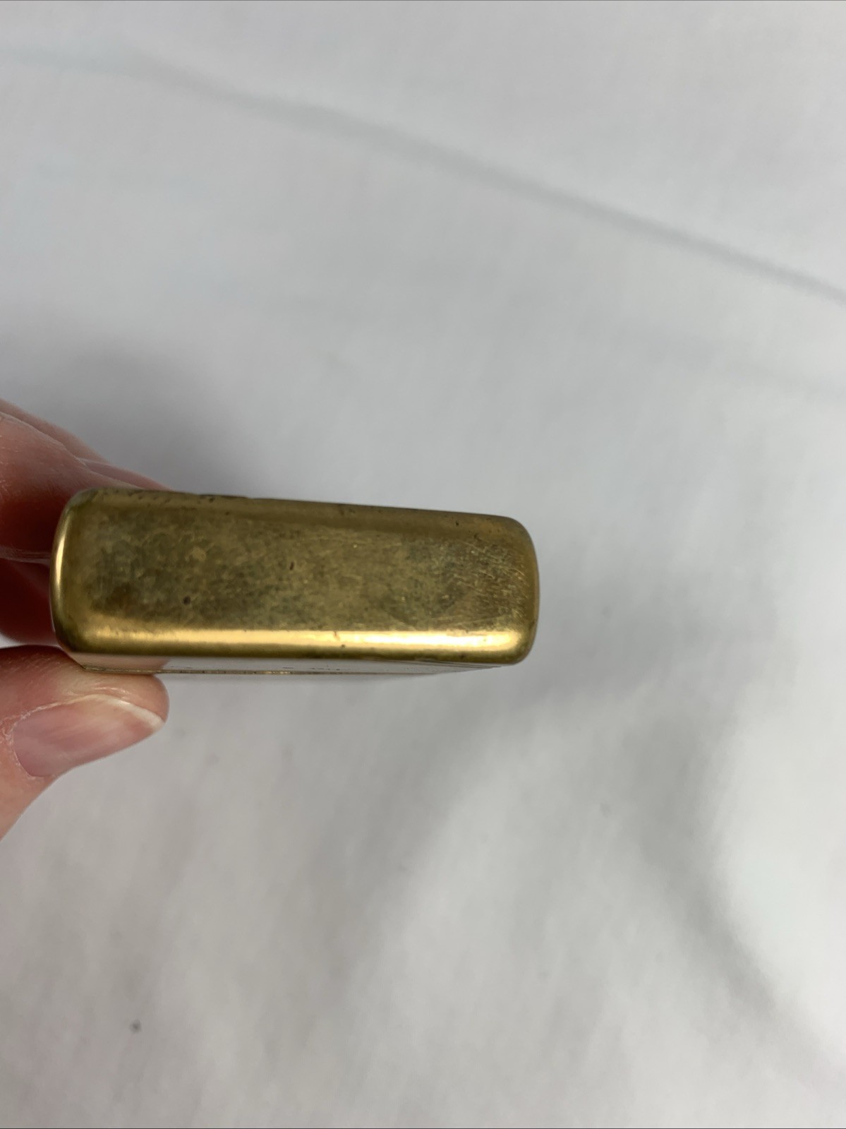 ZIPPO LIGHTER 2012 BRASS ZIPPO PAT. 2032695 (Engraved Always B & B)