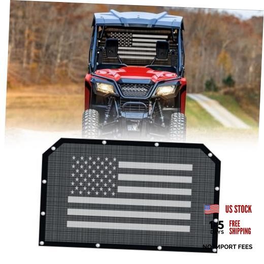 Soft Rear Window Net & Transparent Dust Screen with USA Flag Design –