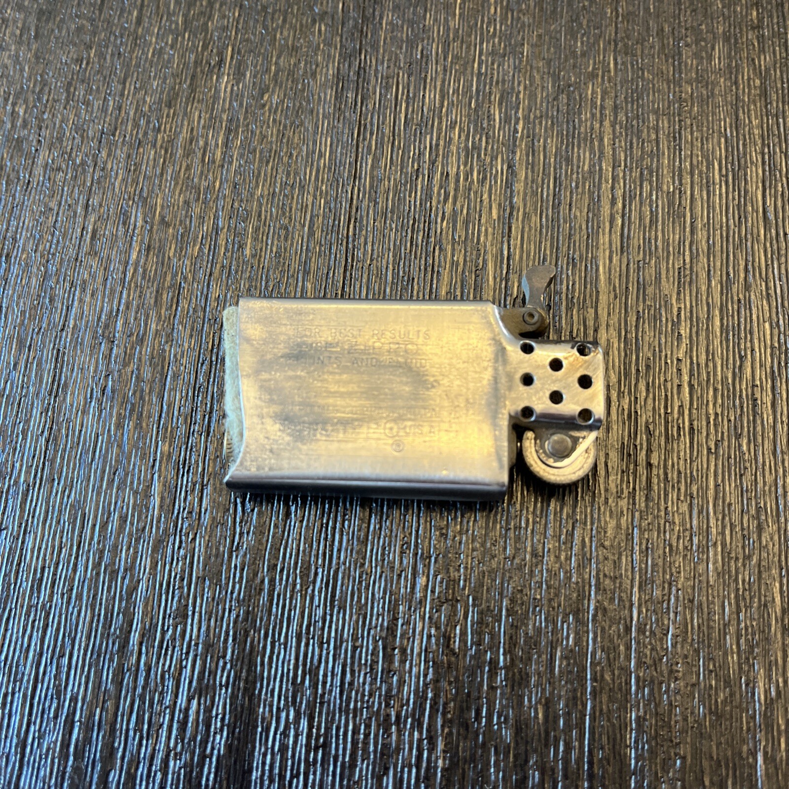 Vintage 1960’s Slim Zippo Pinstripe and Diagonal Stripe Lighter Free Shipping