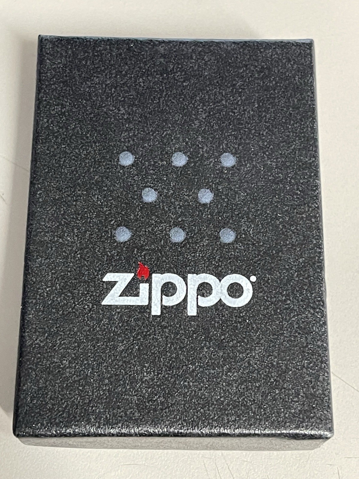 ZIPPO 2014 ZIPPO LOGO OUTDOOR BLACK MATTE FINISH LIGHTER UNFIRED IN BOX A576