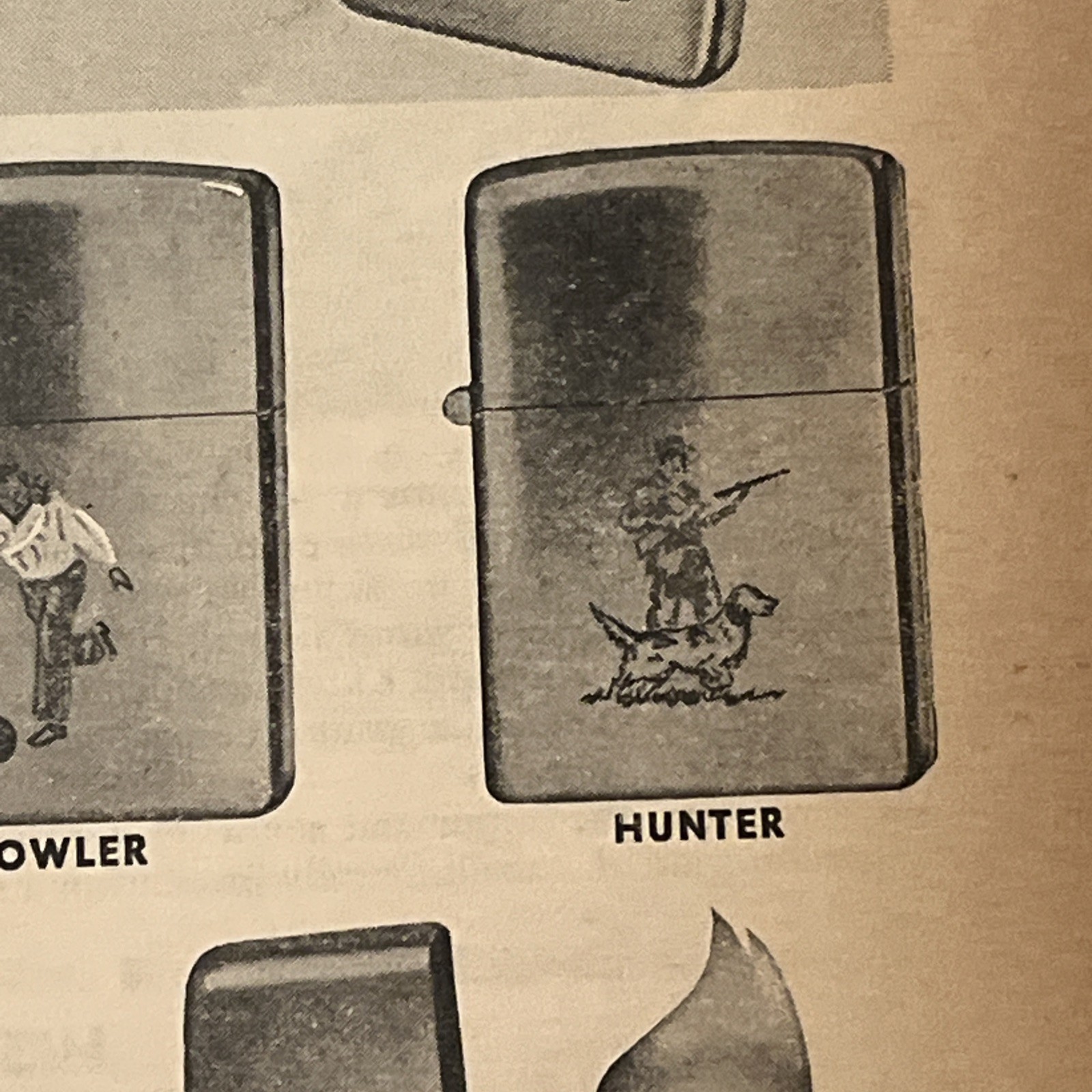 1958 ZIPPO LIGHTERS “Sports” Themed Print Ad Advertisement • Rare Ad