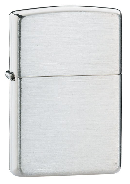 Zippo Sterling Silver Lighter With Brushed Finish, Item #13, New In Box