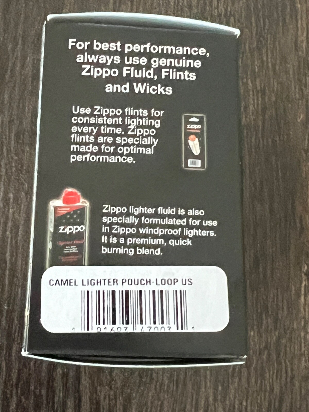 Zippo 47003 Camel Colored Leather Lighter Pouch With Belt Loop, New In Box