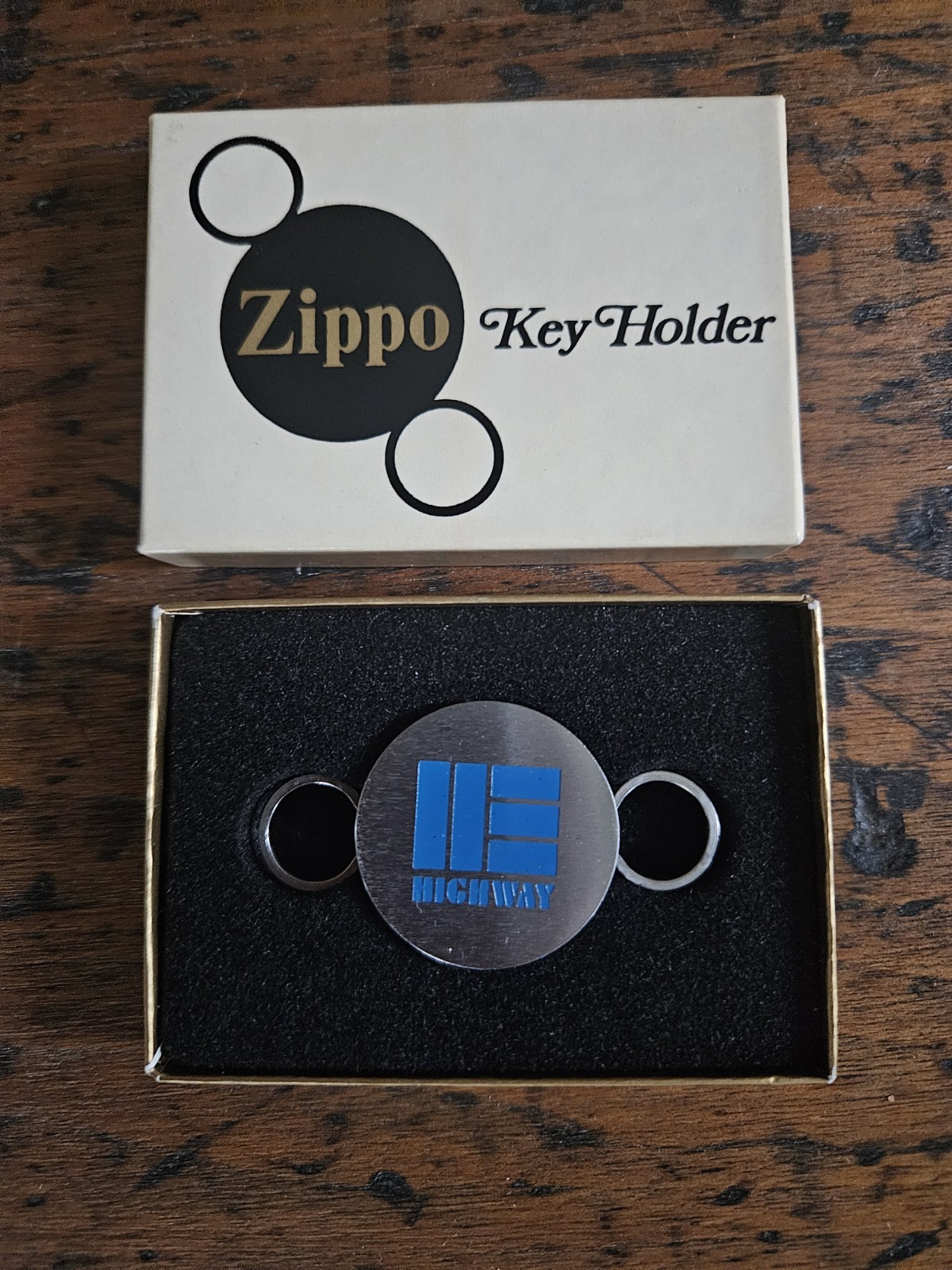 Vintage 1974 Highway Manufacturing Zippo Lighter Key Holder Construction Company