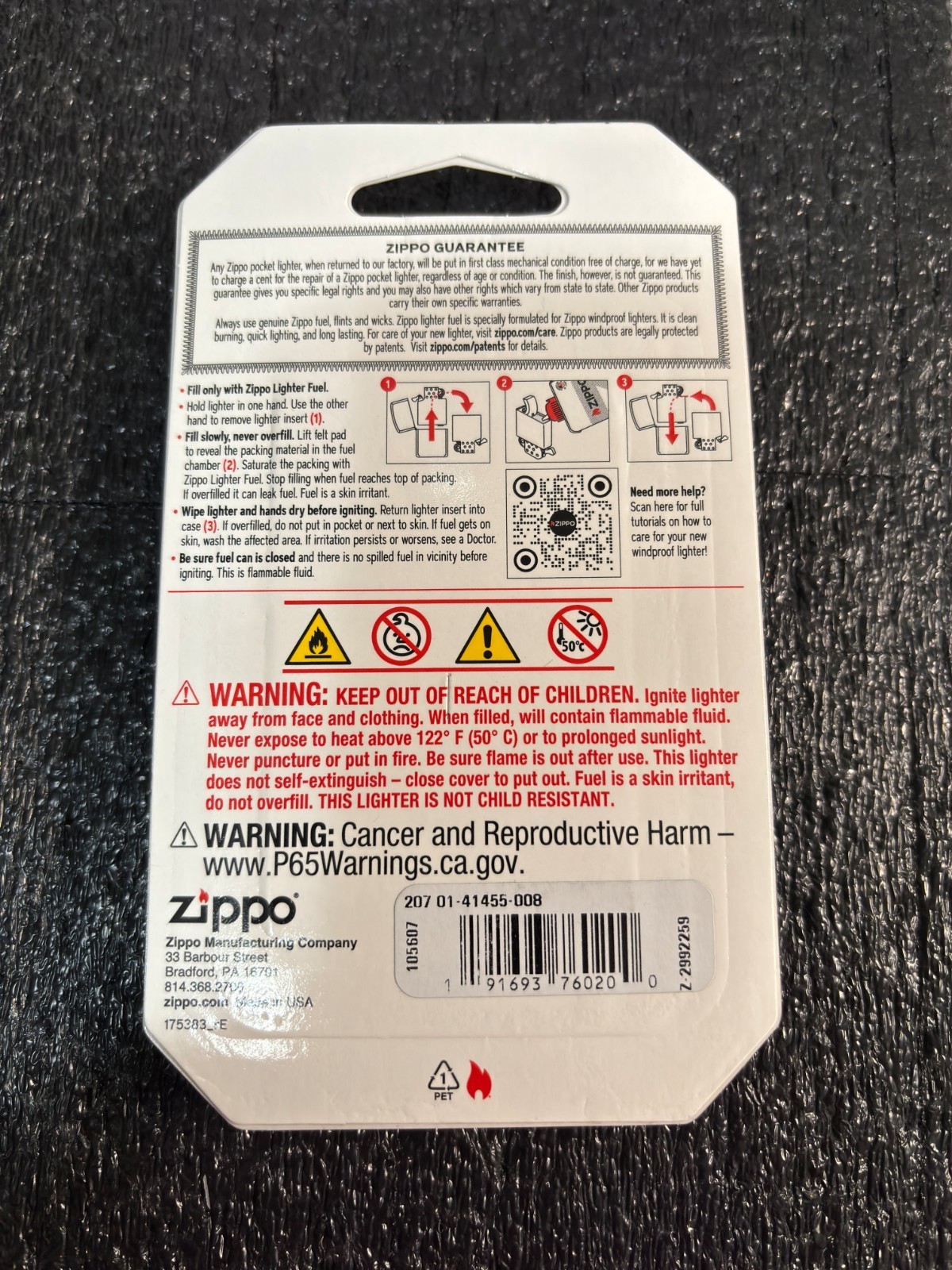 ZIPPO LIGHTER 2024 ROTH “ 8 BALL“ GENUINE LIGHTER MADE IN USA BRADFORD, PA NEW