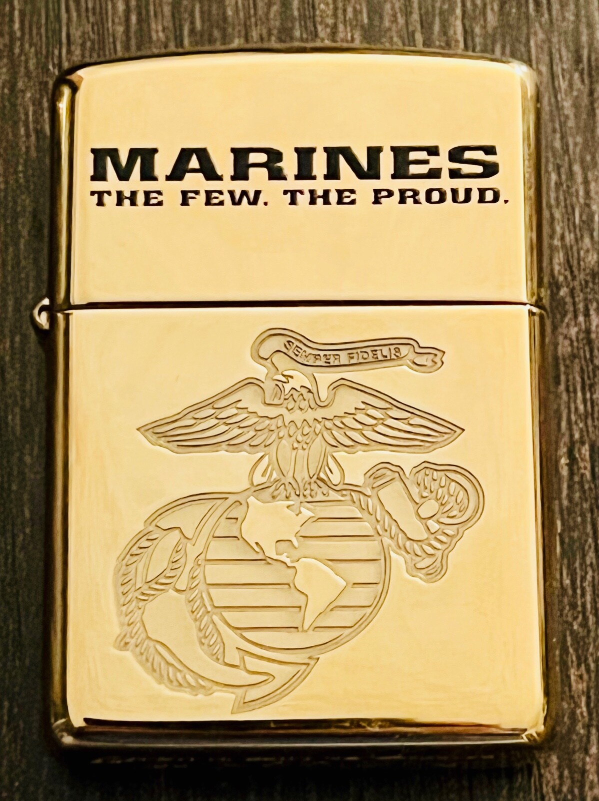 Zippo Armor U.S.M.C. Lighter with Engraved Marine Corps Logo, 97255, New In Box