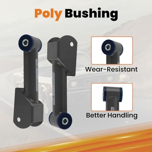 Rear Control Arms Kit for Ford Mustang, Mercury Capri 1979-2004, Cobras Gray