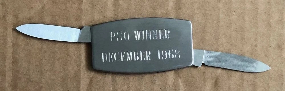 Vintage 1968 Zippo USA Promotional Metal File Tool w/ Box & Guarantee