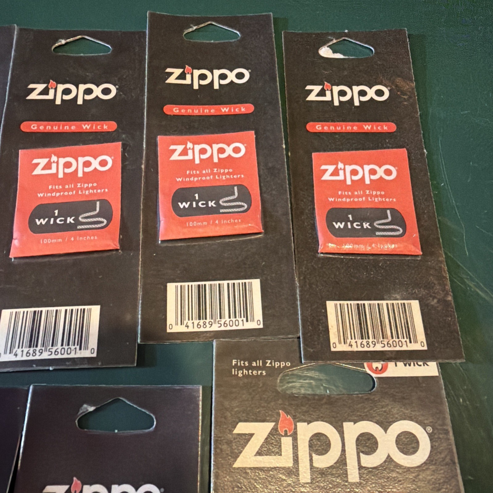 Lot of 9 Zippo 1 Wick Lighters – Made in USA – Vintage Stock Bulk Sale