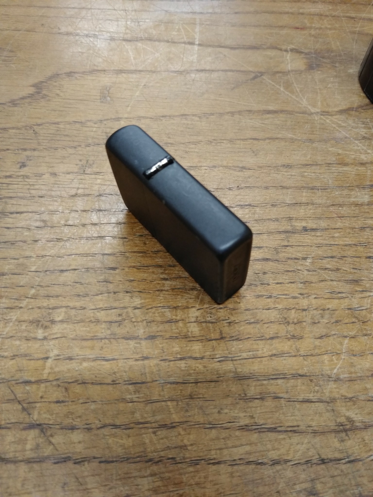Vtg Zippo Black Matt Finish Cigarette Lighter Zippo Logo Nice Snap and Spark!