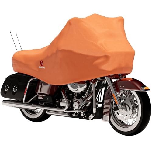 420D Motorcycle Half Cover-Outdoor Waterproof All Weather Protection XL orange