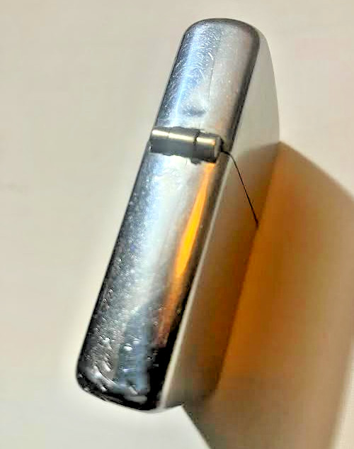 Scarce 1946 Brushed Chrome 3 Barrel Hinge ZIPPO Lighter with Orig Insert EX