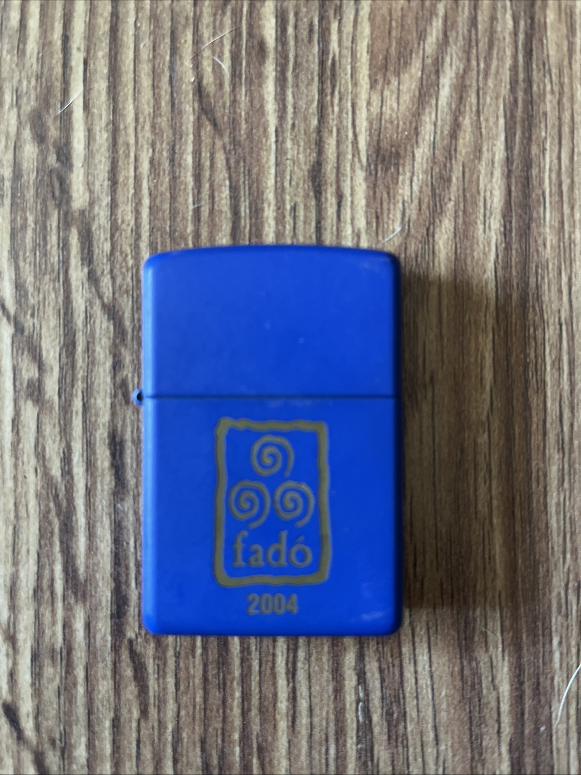 Vintage Zippo Lighter 2004 fado On Blue Retired Anodized Aluminum Tested Ex Cond