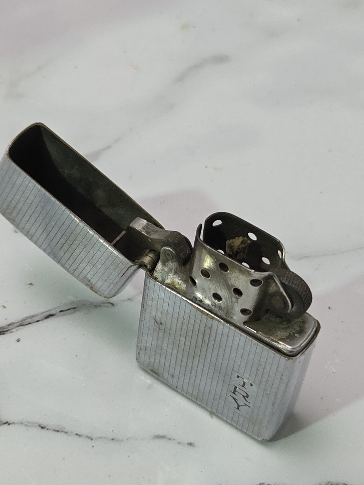 Vintage zippo 1947-1948 Pin Stripe „TRY“
