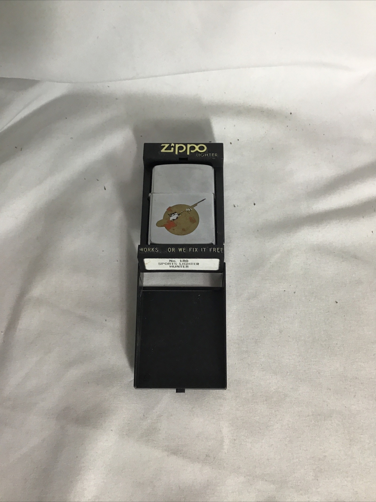 Zippo Lighter Duck Hunter Rifle Sports Series Model# 180 Worn Photo No Liquid