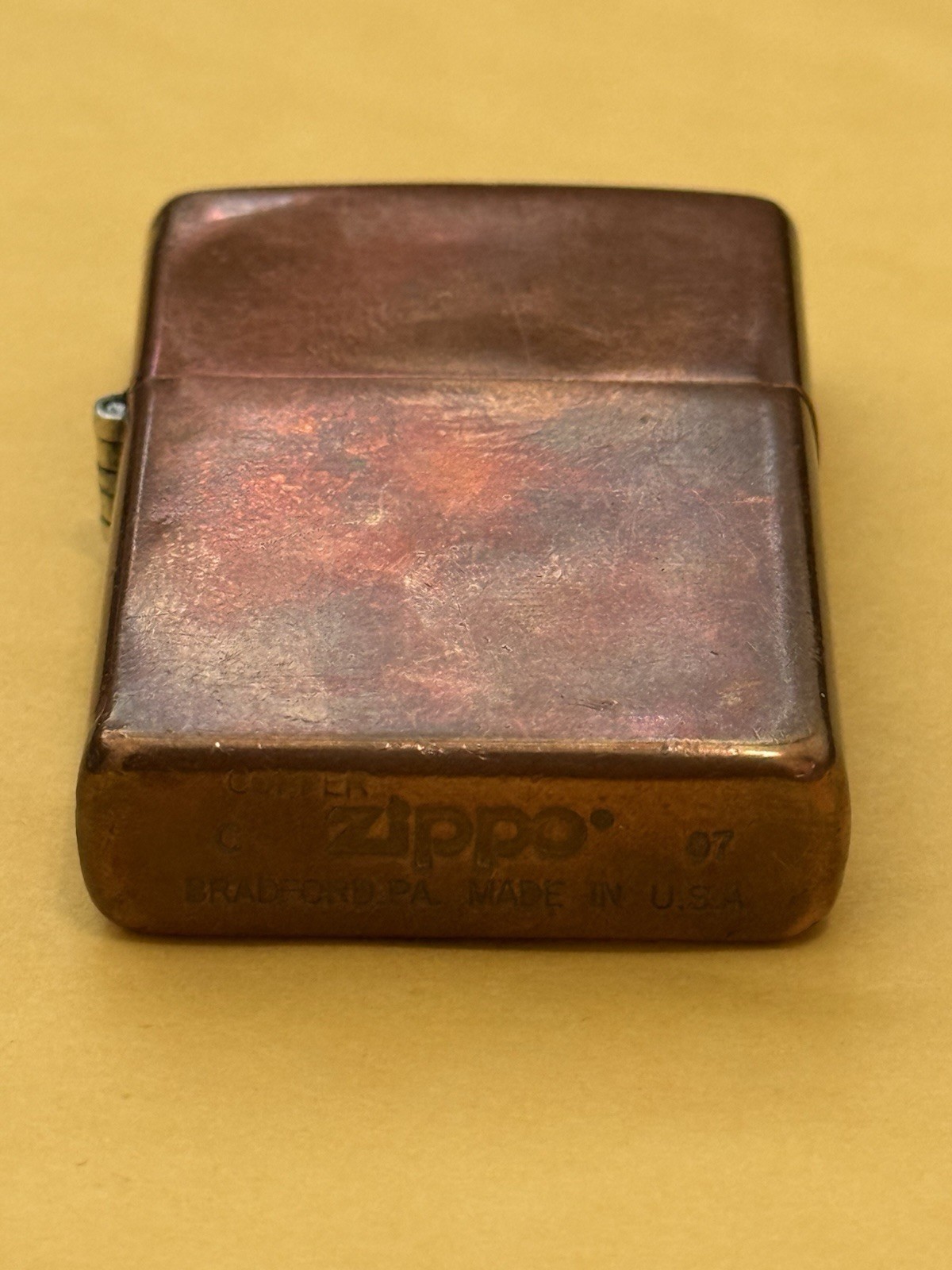 2007 Copper Zippo Lighter – 2009 Insert