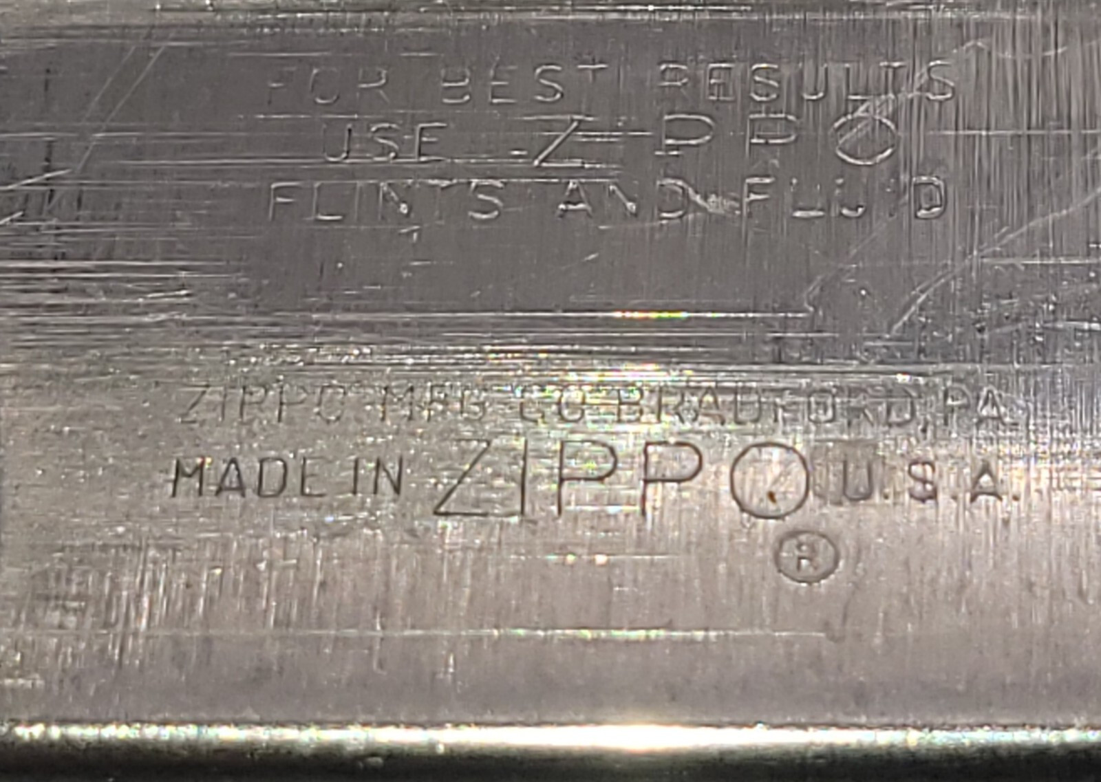1977 Zippo Slim III II Plaid Front Stripe Back Lighter Engraving Blank Vintage