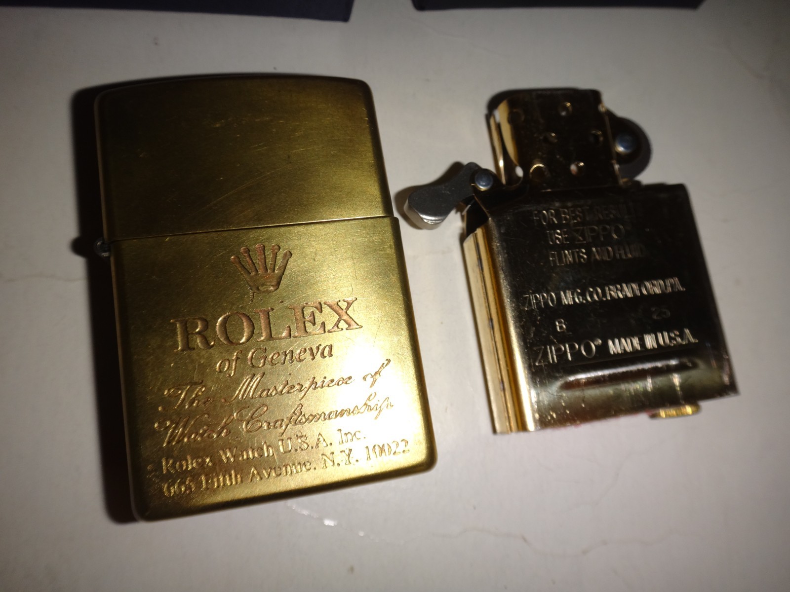 Year 2024 Brass Zippo Lighter ROLEX Geneva MASTERPIECE WATCH CRAFTSMANSHIP Logo