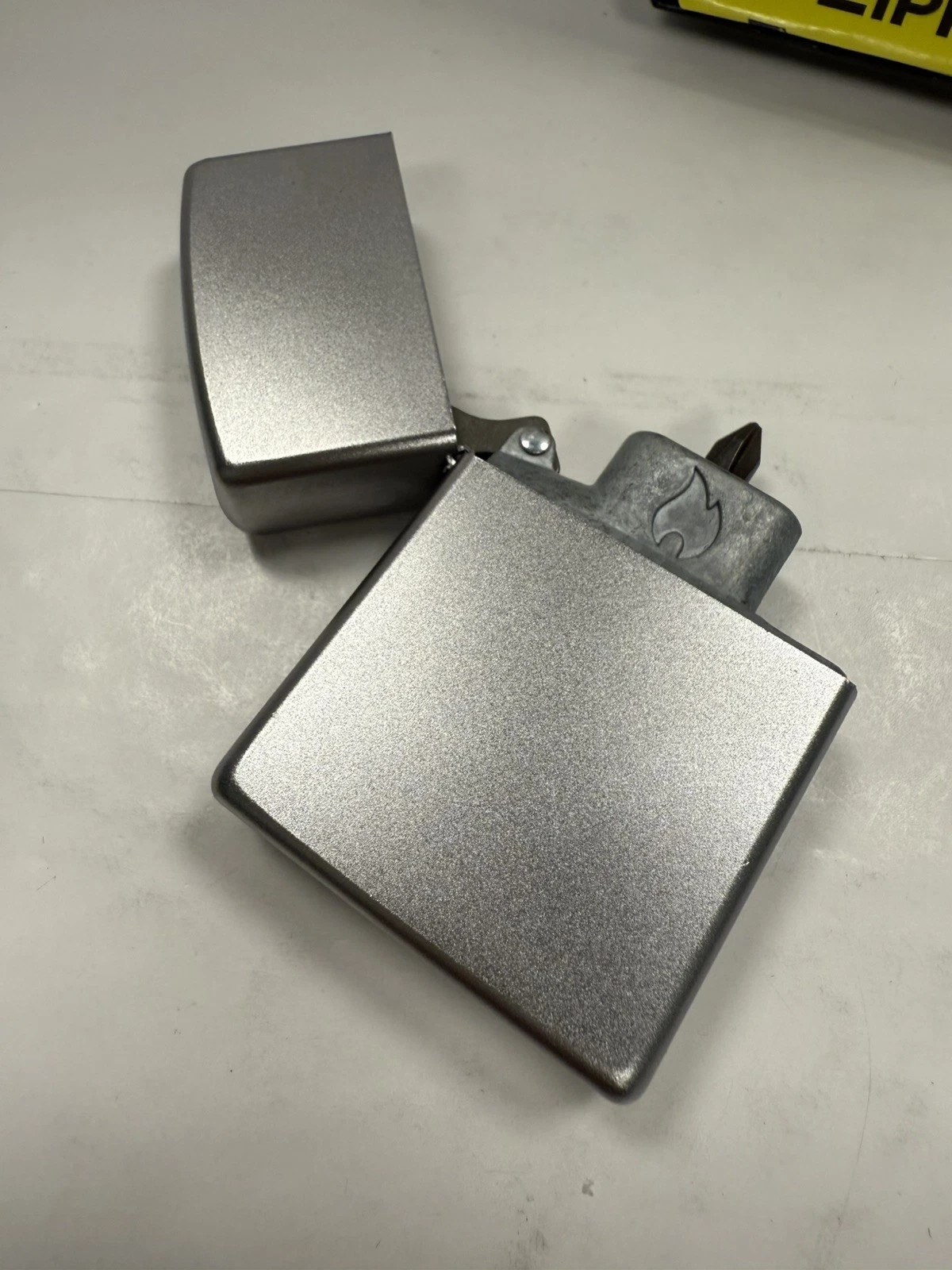 GENUINE Zippo BIT SAFE Insert 4-in-1 Screwdriver Within SATIN CASE NEW & BOXED