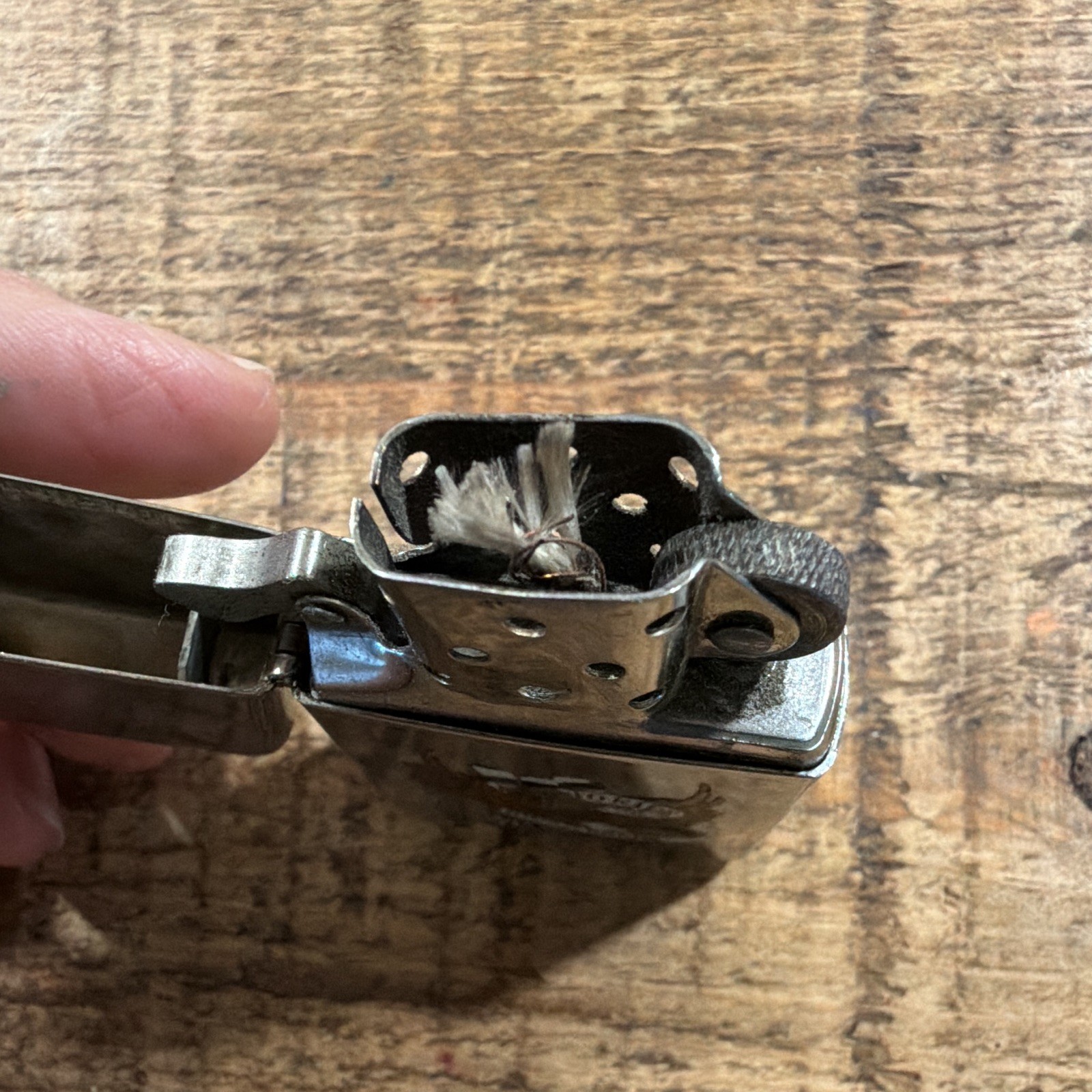 Zippo Windproof Silver Lighter Case Bradford, PA Made in U.S.A. 07