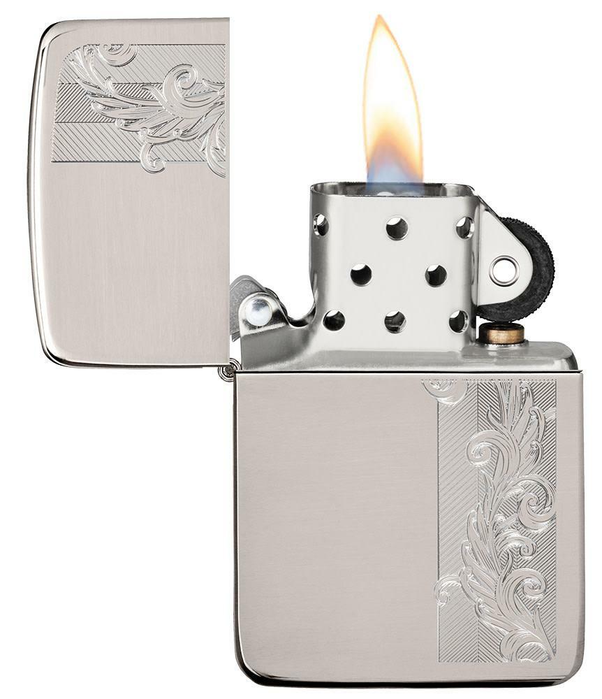 Sterling Silver Zippo Lighter, Herringbone Filigree Design, 49558, New In Box