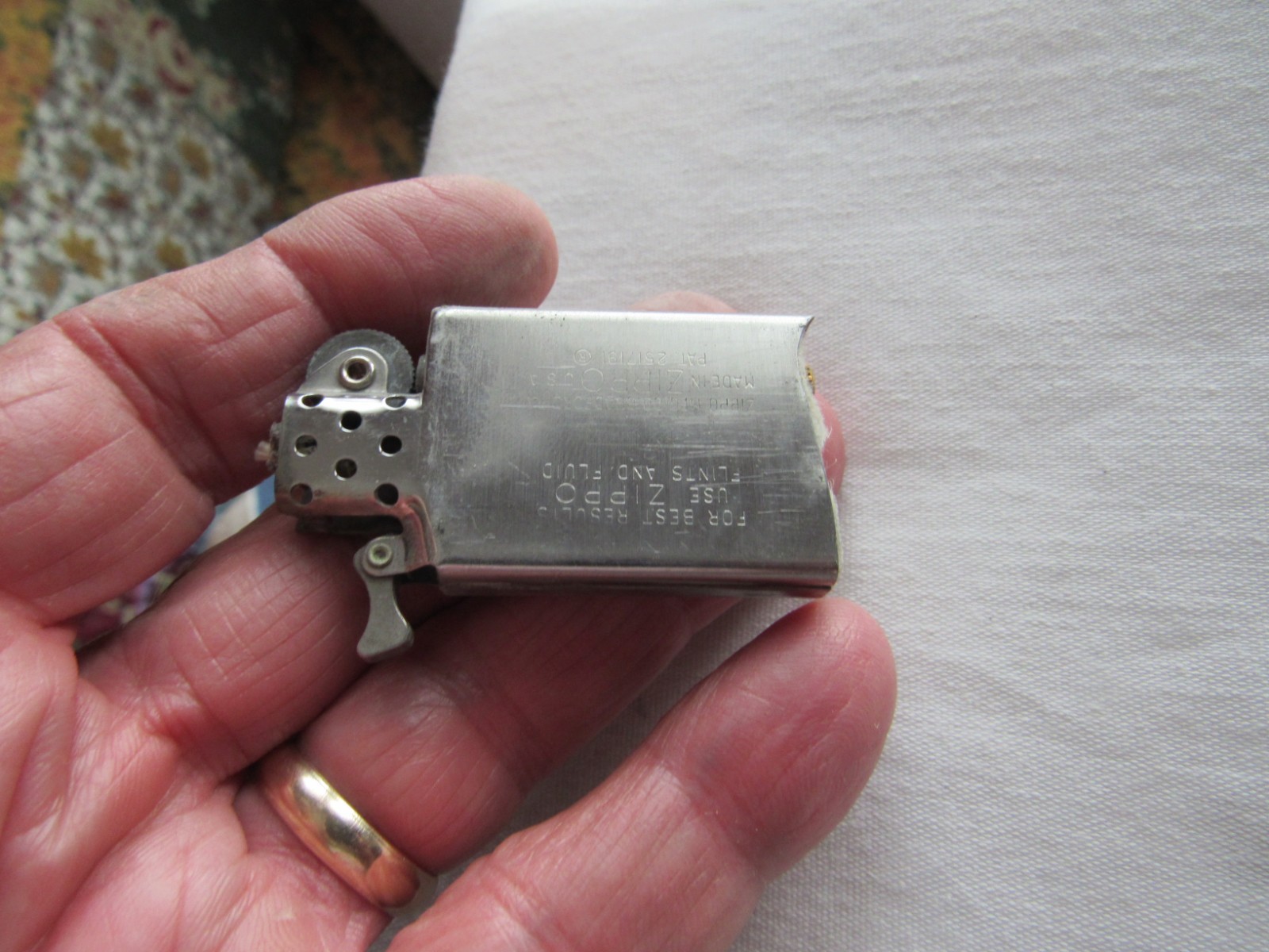 Vintage Pre-Owned Zippo Slim Line Cigarette Lighter Adv. C.A. Hackett Inc. 1964