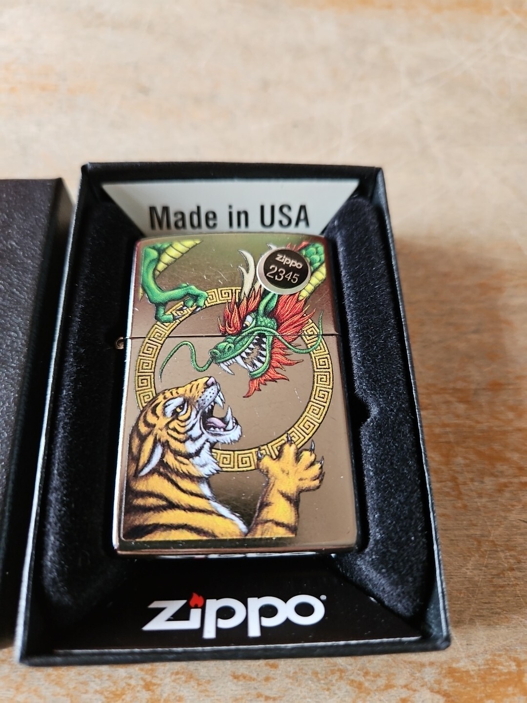 Zippo Lighter Chinese Dragon and Tiger Design 29837 NEW IN BOX