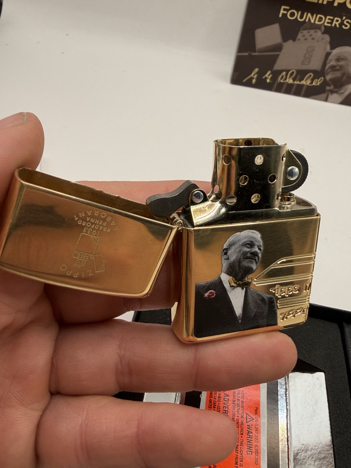 Zippo lighter 2023 Founder`s Day Limited Edition Gold Plated Collectible Lighter
