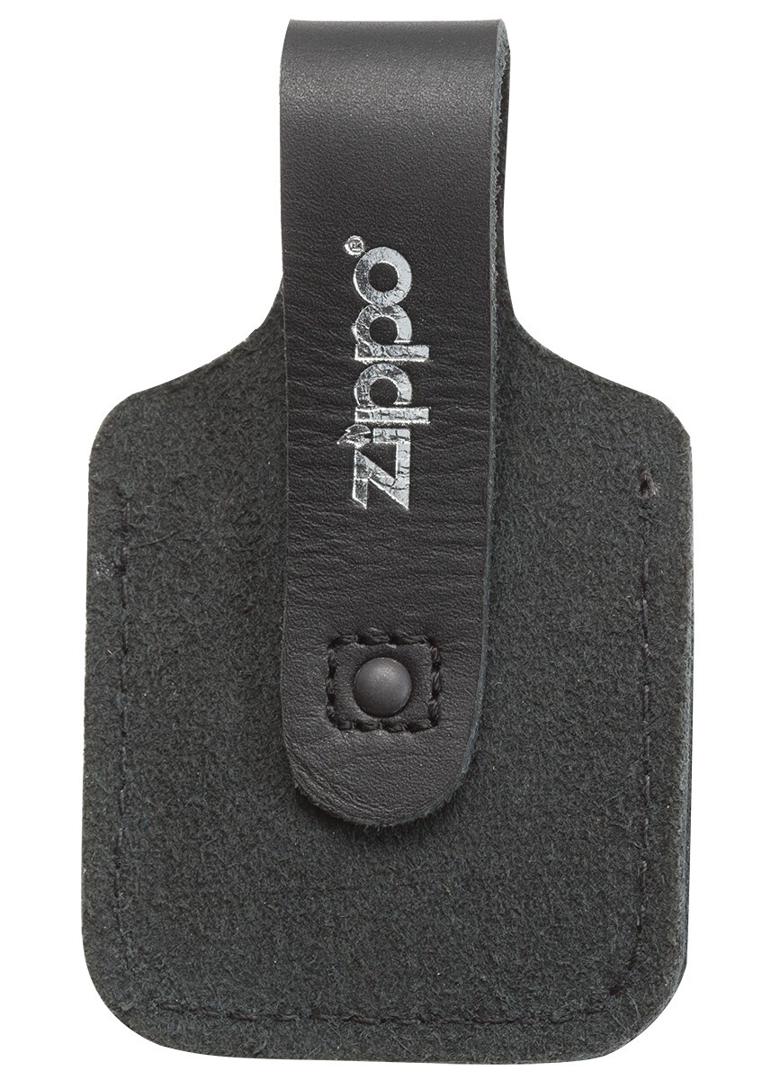 Zippo Black Thumb Notch Lighter Pouch, LPTBK