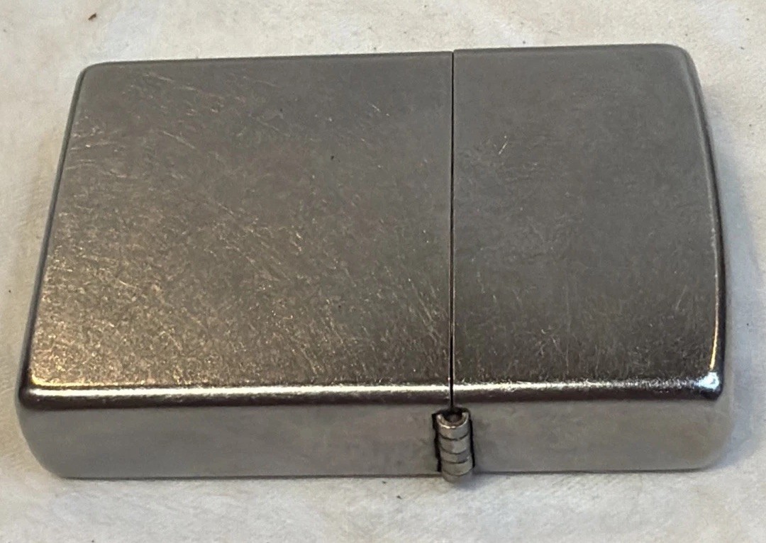 Zippo Flip Top Classic Lighter 2015 Satin Chrome Finish Tested And Working