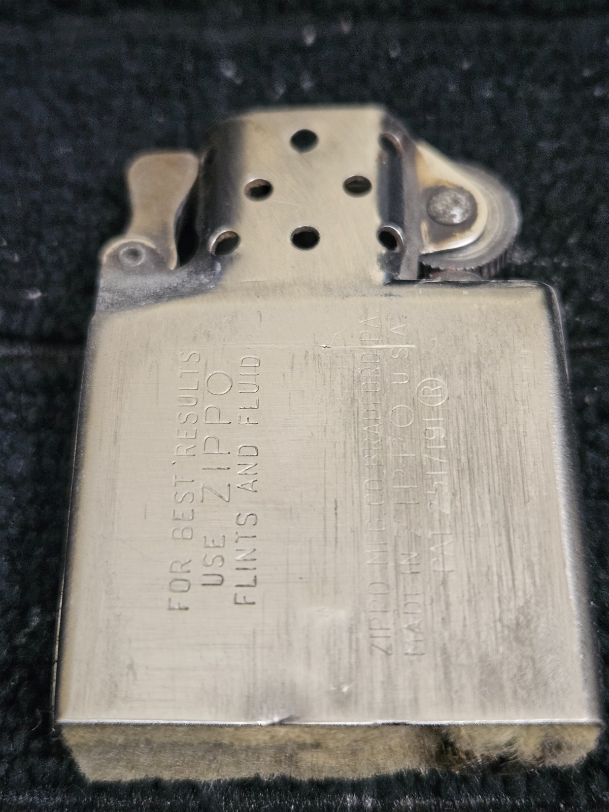 Vintage Sperry Gyroscope Co. Zippo – 1958 – brushed chrome – USED