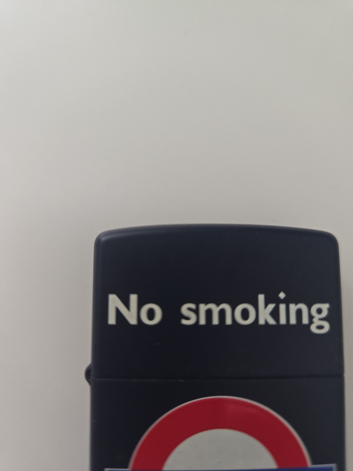 Zippo 2000 London Underground No Smoking Sign Blue Matte