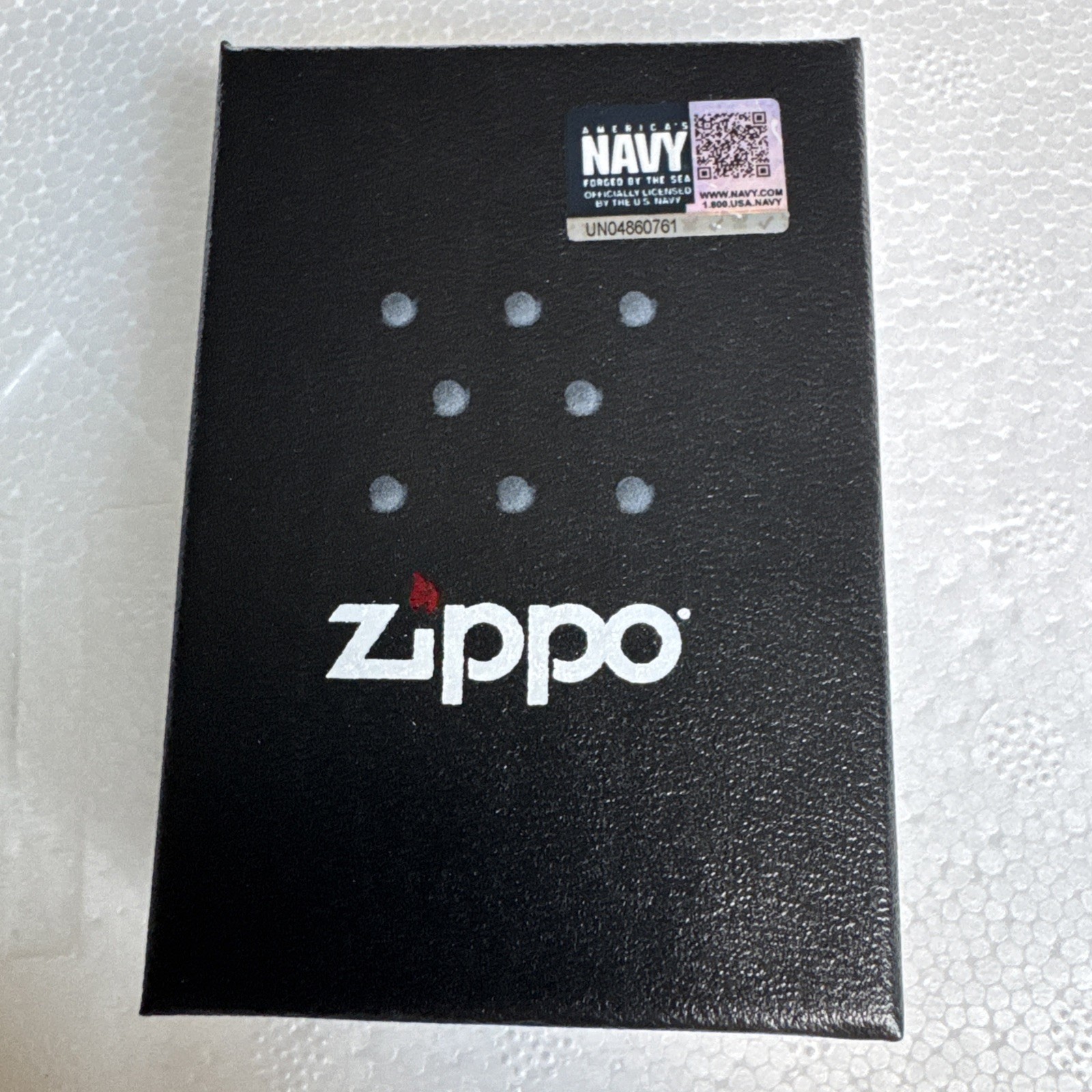Zippo US Navy Logo with Aircraft Carrier on Chrome Silver Lighter – 250 – New
