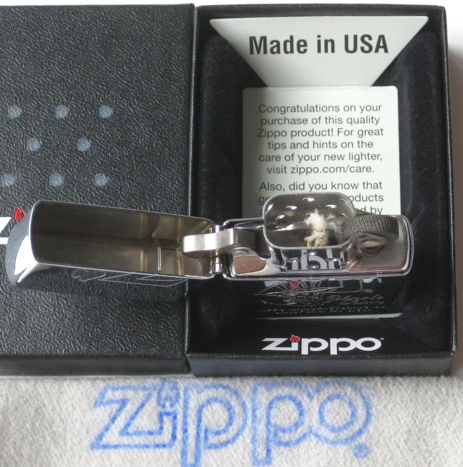 Zi PREVIOUSLY COLLECTED Not Used UNCLE SAM ZIPPO Pocket Lighter POLISHED CHROME
