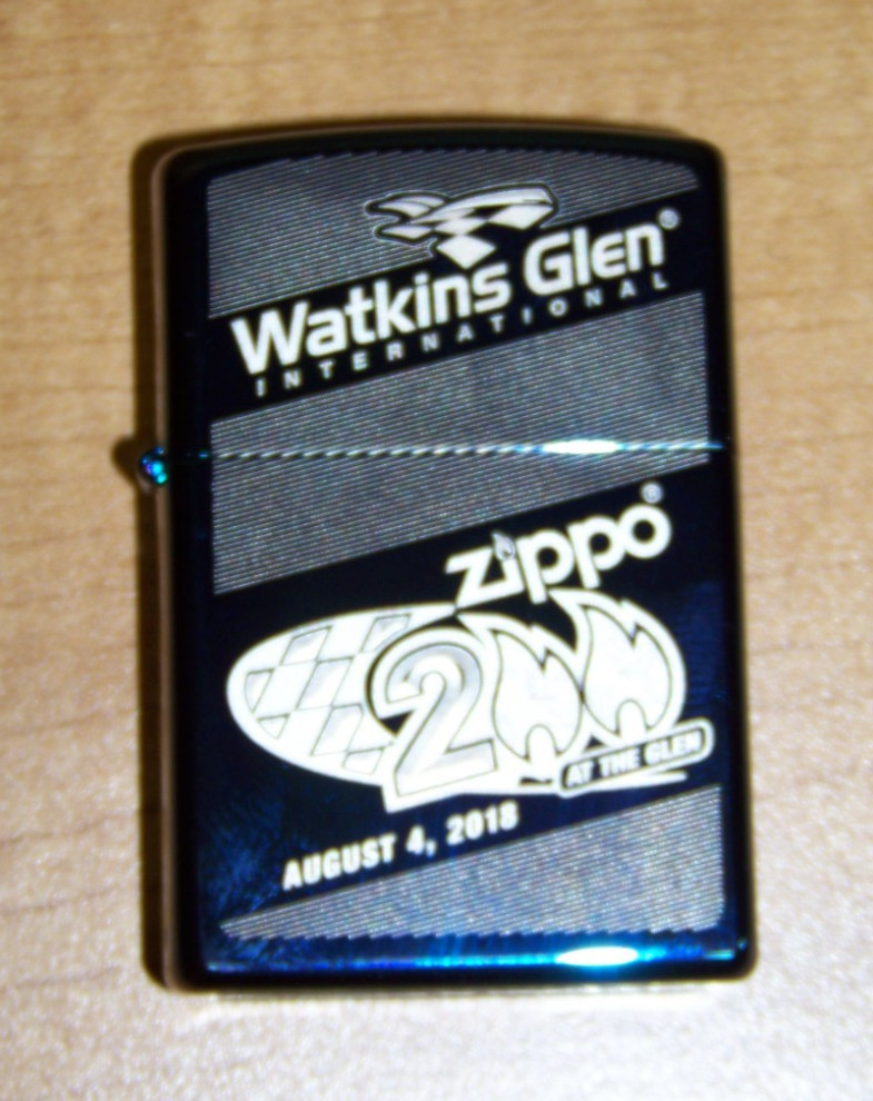 NIP 2018 ZIPPO 200 AT THE GLEN WATKINS EMPLOYEE ZIPPO LIGHTER 1 of 130 C.O.A.