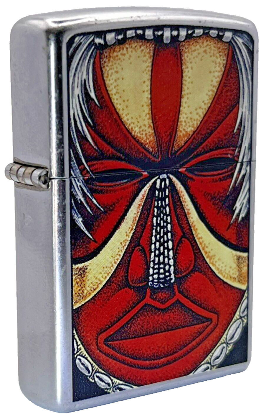 Genuine New 2004 ZIPPO Lighter TRIBAL MADNESS PAINTED FACE Super Unique Design