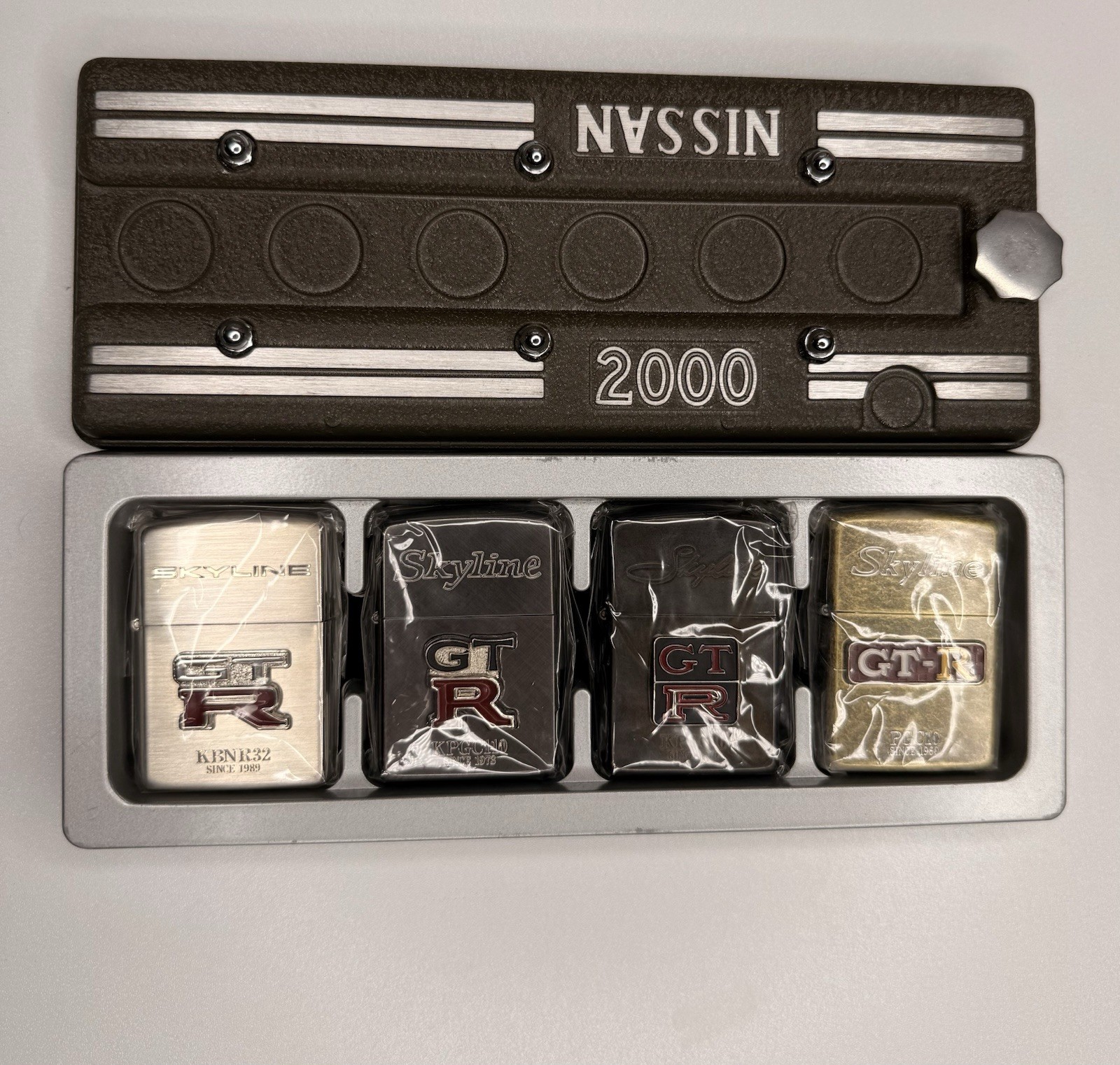 Nissan Skyline GTR Set Of 4 Collectors Edition Zippo’s Brand New In Box! Rare!!!