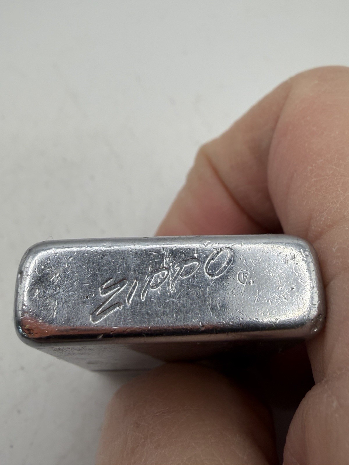 Vintage 1964 American General Insurance Advertising Chrome Slim Zippo Lighter