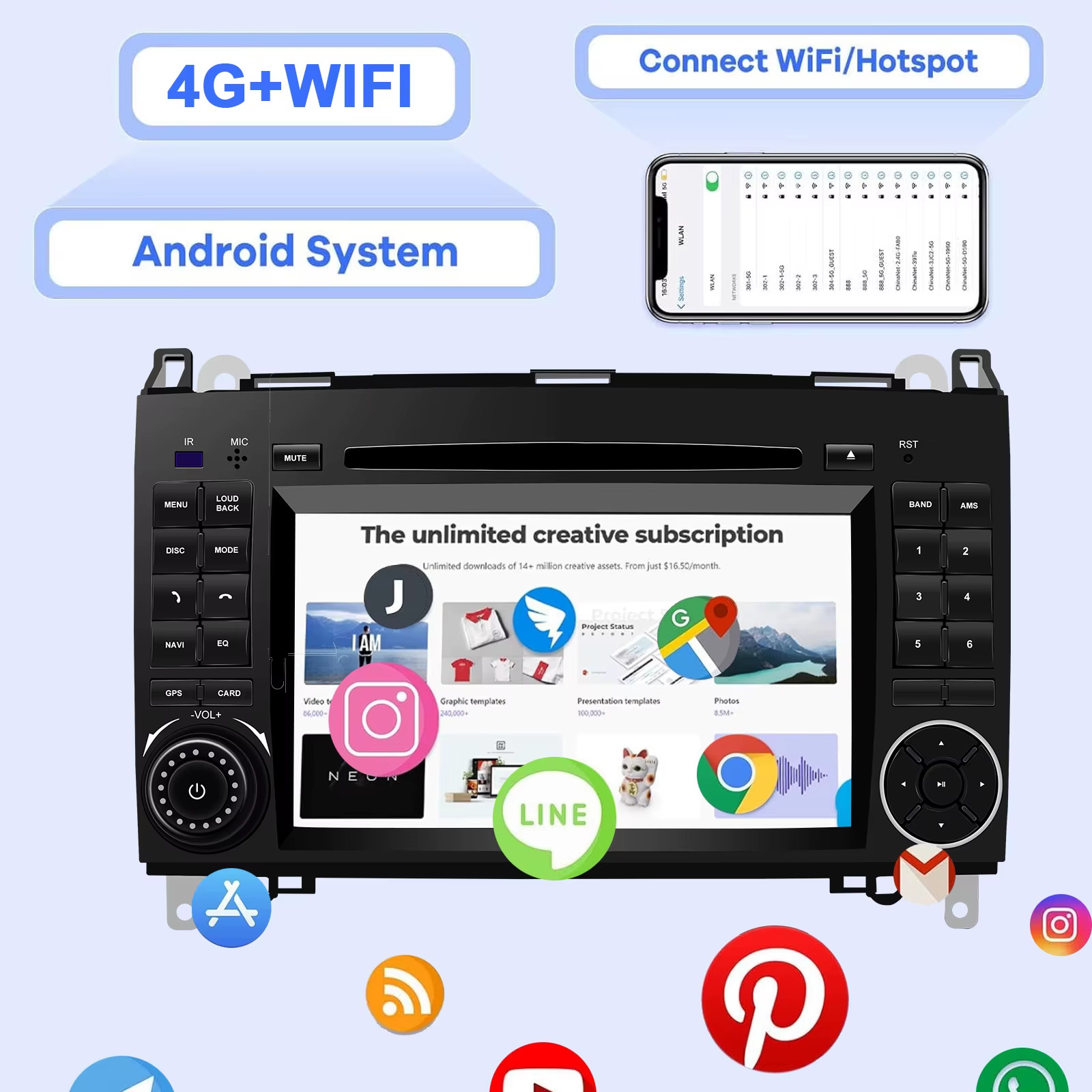 7’Android Car Radio for Benz W169 W245 B16 B170 B180 B200 W639 Vito Viano W906 M