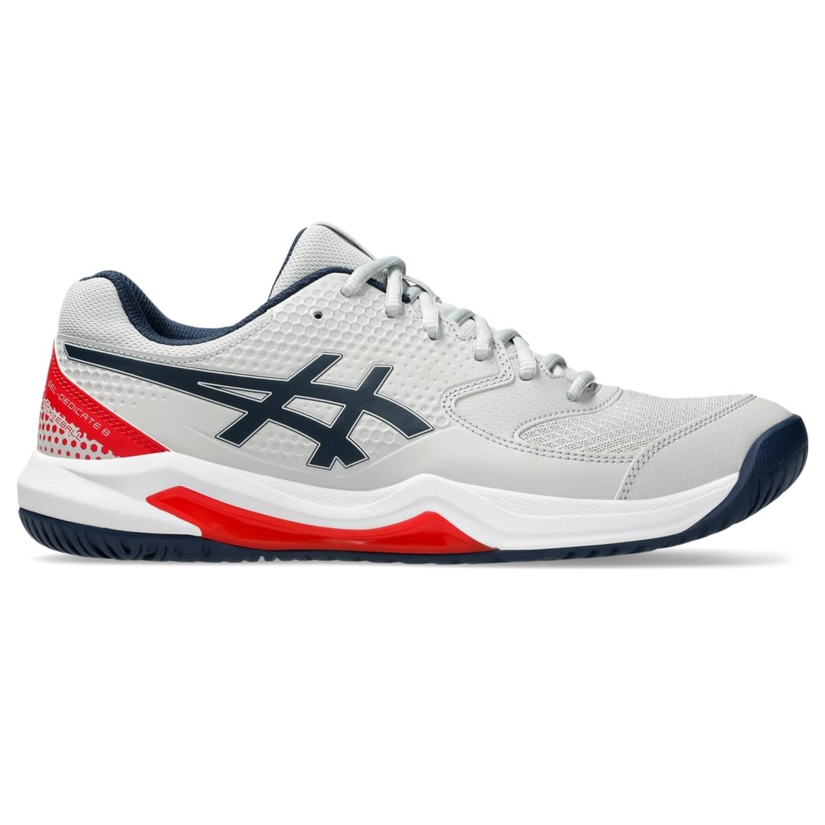 Asics Mens Gel-Dedicate 8 Pickleball Shoes 14 Concrete/Night Sky 1041A409.020