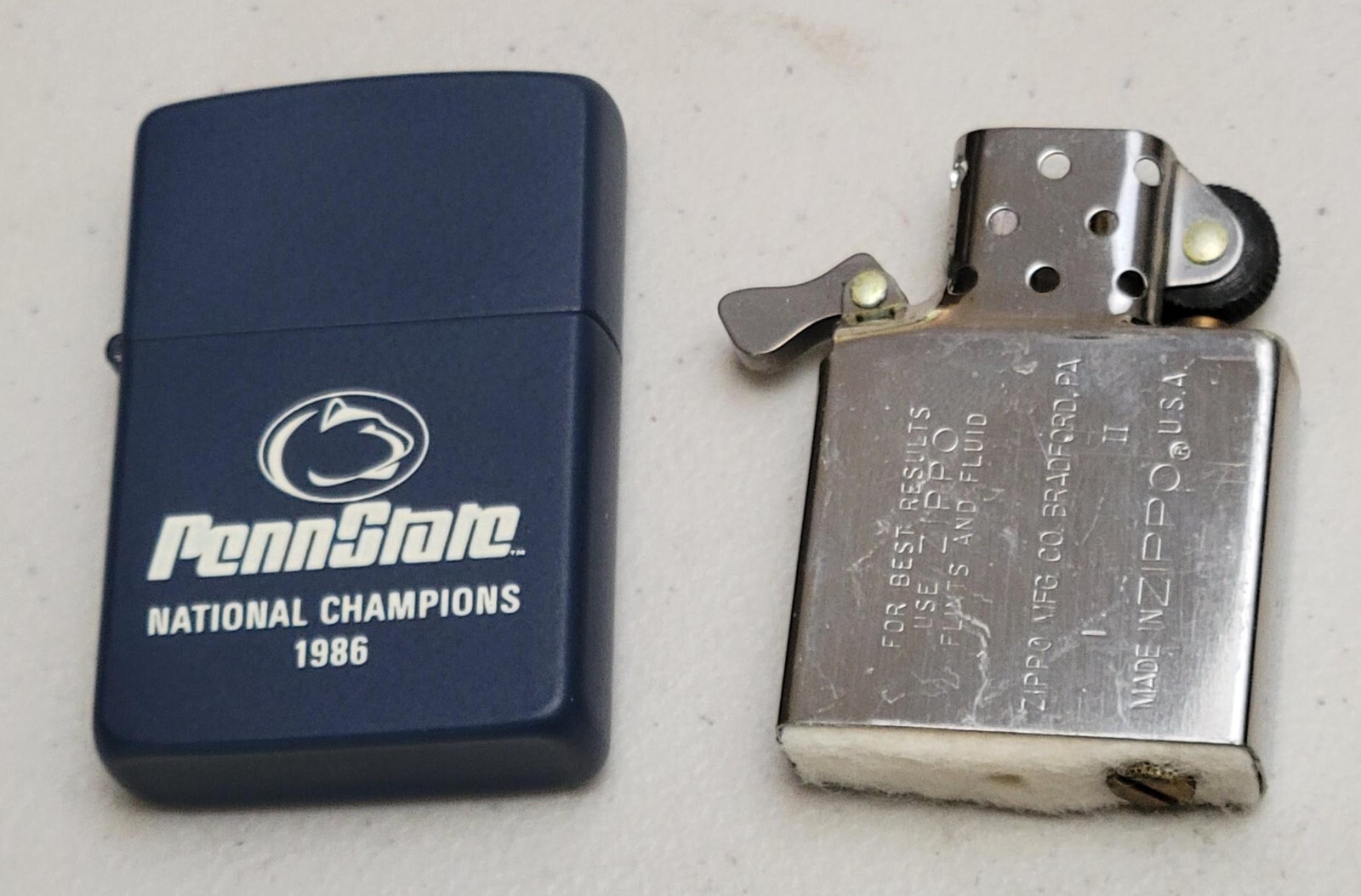 ZIPPO PENN STATE NATIONAL CHAMPIONS 1986 ZIPPO LIGHTER
