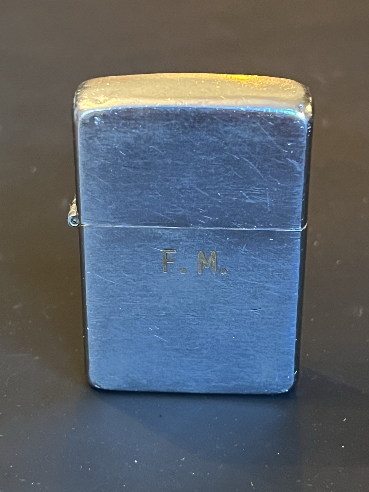 Vintage 1958 Zippo Brushed Chrome Lighter – Pat 2517191 Matching Insert