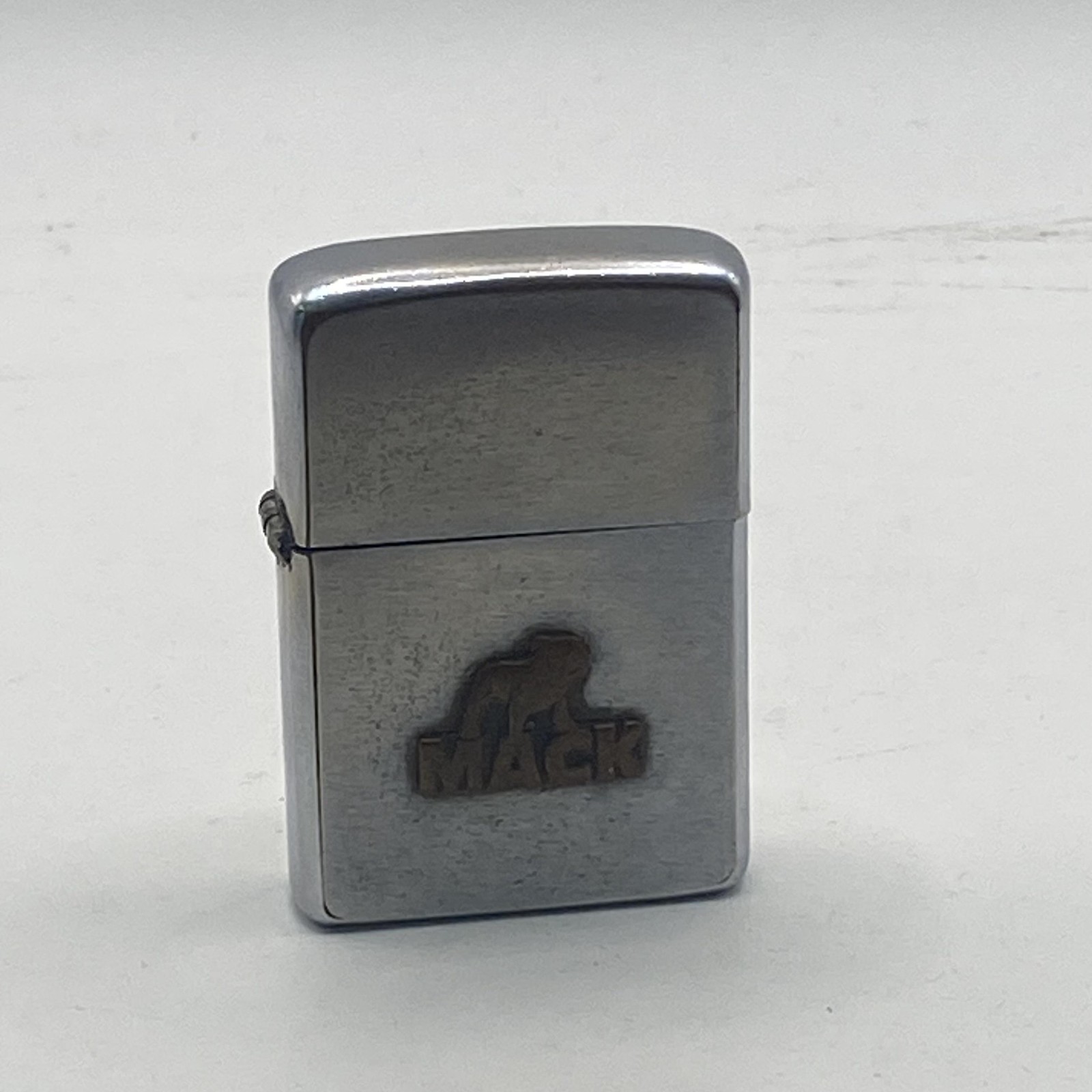 Vintage Zippo Mack Trucks Bulldog Chrome Lighter USA Advertising Automobiles