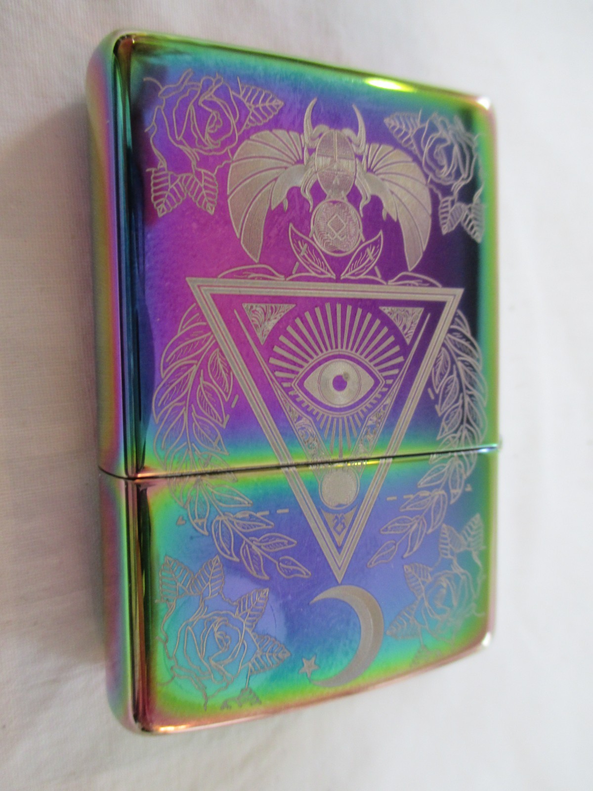 Zippo Windproof Lighter Eye of Providence Design Multi Color. Sealed. 49061