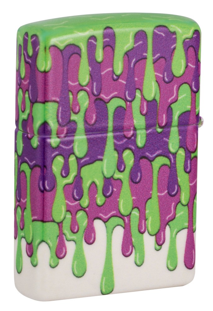 Zippo Glowing Slime Design Glow in the Dark Windproof Pocket Lighter, 49193-1…