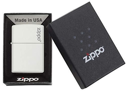 Zippo Z-00214ZL Lighter, Durable White Matte Finish, Color Image, Classic Win…